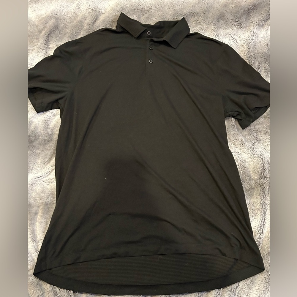 Lululemon Mens Black Polo Shirt-(S)*EUC